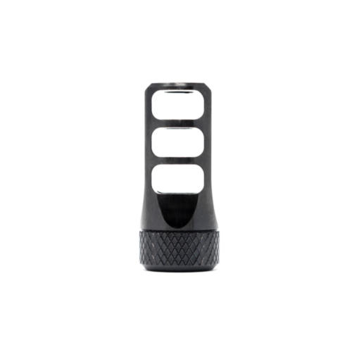 Faxon Firearms, 8.6 Blackout MuzzLok 3 Port Muzzle Brake, M18.5X1.5 TPI, Black Nitride