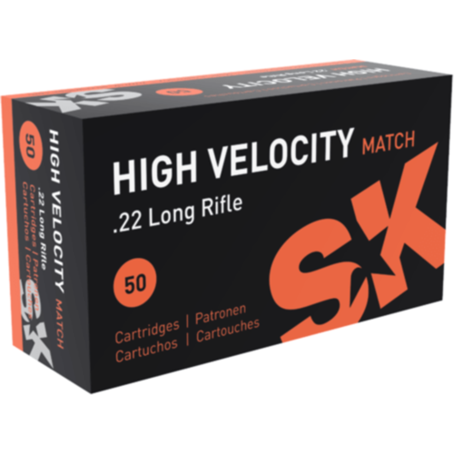 SK Ammunition High Velocity Match Ammo, 22LR 40 Grain, 50 Rounds
