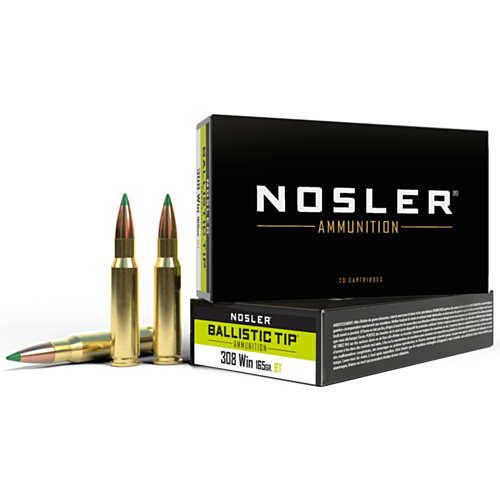 Nosler Ammo, 308 Win, 165 Grain, Ballistic Tip, 20 Rounds — RDSC