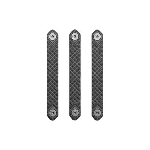 Drew Meyer Defense, MRC-3 Knurled M-Lok Rail Cover, 3 Slot, Black, 3 Pack