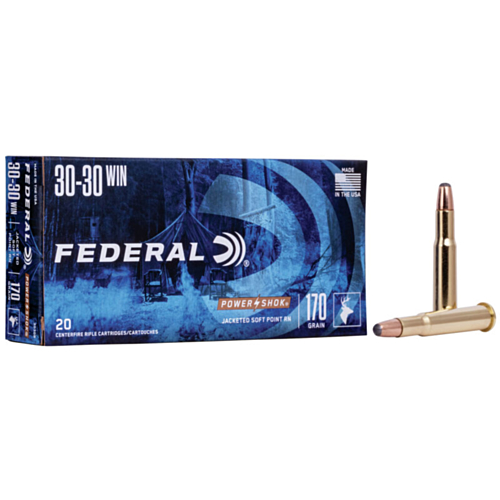 Federal Ammo, 30/30 Win 170 Grain Power-Shok SP RN, 20 Rounds
