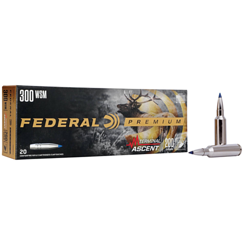 Federal Ammo, 300 WSM, 200 Grain Terminal Ascent, 20 Rounds