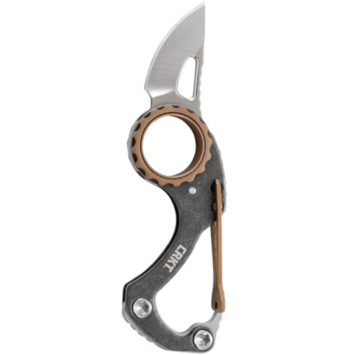 CRKT Compano Carabiner, 5Cr15MoV Drop Point, Bronze