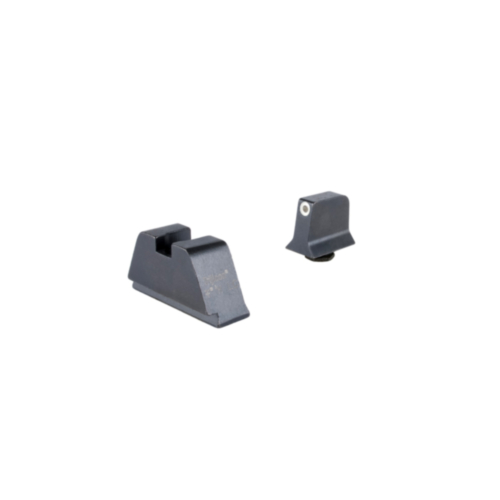 Trijicon Night Sight Suppressor/Optic Height, Glock 17/19/22/23, White Front, Metal Rear