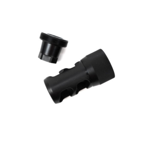 Area 419, Hellfire 2 Port Muzzle Brake, 223/6mm, 1/2x28, Black Nitride