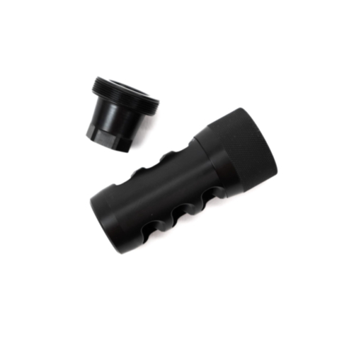 Area 419, Hellfire Self-Timing Muzzle Brake, 6.5mm, 1/2x28 TPI, Black Nitride