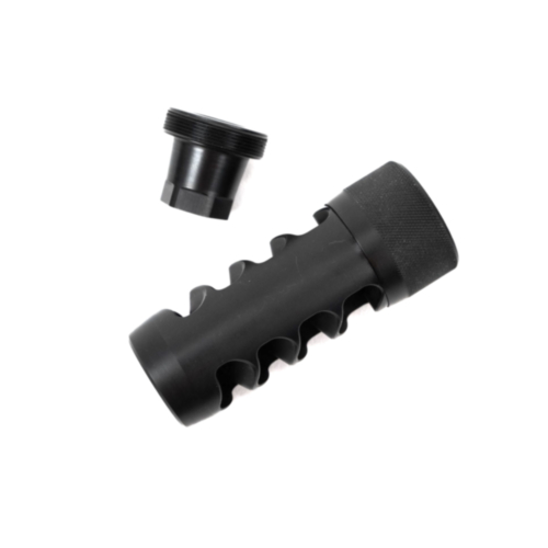 Area 419, Hellfire Match Self-Timing Muzzle Brake, 30 Cal, 5/8x24 TPI, Black Nitride