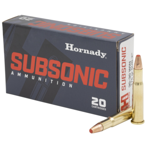 Hornady Ammo, 30/30 Win 175 Grain SUB-X, Subsonic, 20 Rounds