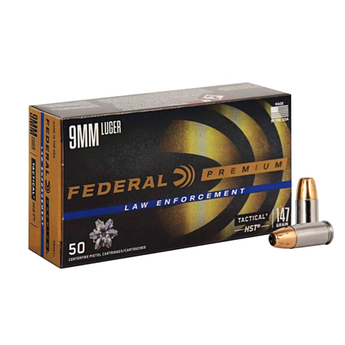 Federal Ammo, 9MM 147 Grain HST Personal Defence, 50 Rounds