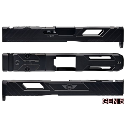 L2D Combat, Tyton Glock 19 GEN5 Stripped Slide, Dark Multicam Cerakote