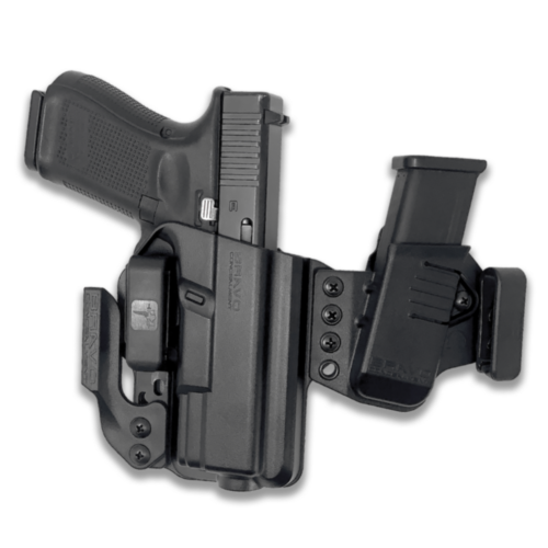 Bravo Concealment, Linked IWB Holster, Glock 19/23/19X/19MOS GEN3/4/5, Surefire X300 UA/UB, Right Hand, Black