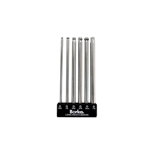 Borka Tools Long Reach Series Action Bits 6 pcs. Bits: 5/64”,1/8”, 5/32", 3/16", 5MM, T30