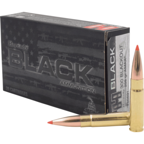 Hornady Ammo, 300 Blackout 208 Grain A-MAX, Match Subsonic, 20 Rounds