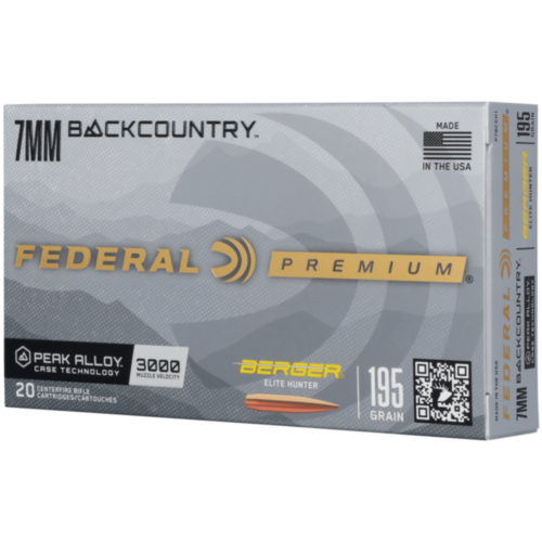 Federal Ammo, 7MM Backcountry 195 Grain, Berger Elite Hunter, 20 Rounds