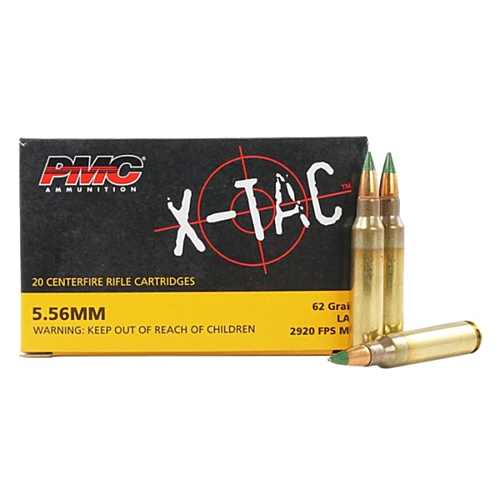 PMC Ammo, 5.56 NATO 62 Grain Green Tip, 20 Rounds