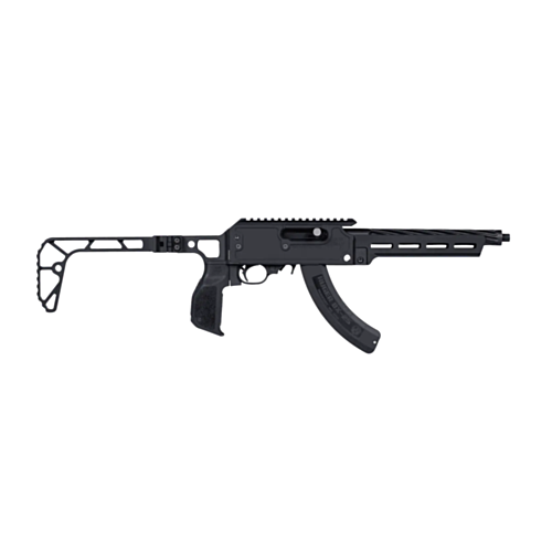 Black Collar Arms, Texas Typewriter SBR, 10.0" Barrel, Fixed Stock, 4 Slot M-Lok Handguard, Black, 22LR