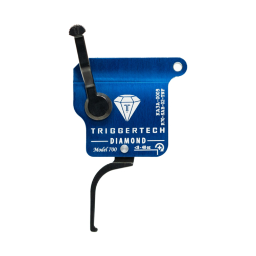 TriggerTech, Remington 700 Rough Diamond, Single Stage Trigger, Flat Lever, PVD Black 