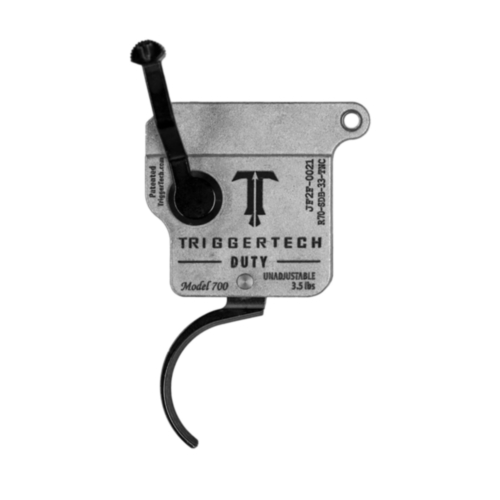 TriggerTech, Remington 700 Duty Trigger, Curved Lever, No Bolt Release, PVD Black 