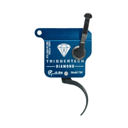 TriggerTech, Remington 700 Rough Diamond, Single Stage Trigger, Left Hand, Pro Curved Lever, PVD Black 