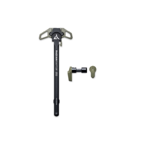 Radian Weapons, Raptor Ambi Charging Handle, Talon 45/90 Safety Selector, OD Green, AR15