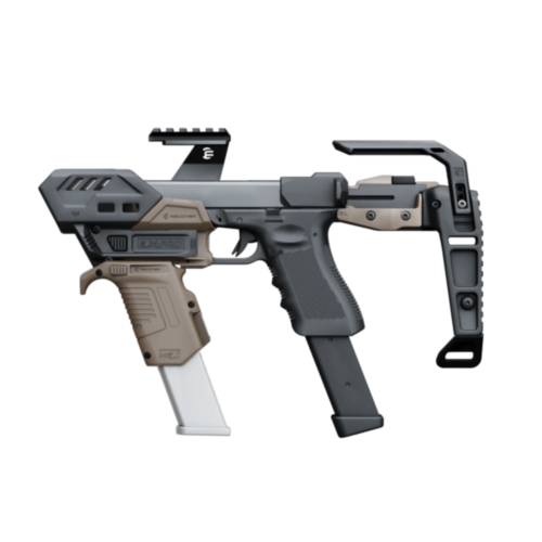 Recover Tactical, S-PRO Pistol Stabilizer Conversion Kit for Glock 9mm Double Stack, MG Full Kit, Tan