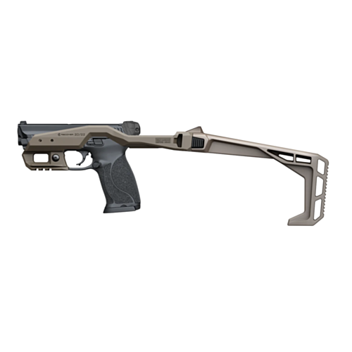 Recover Tactical, 20/22 Conversion Kit for S&W M&P Gen 1 9mm, Basic Kit, Folding Stock, Tan
