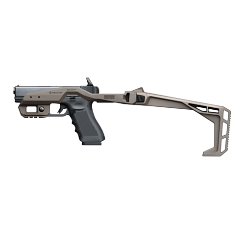 Recover Tactical, 20/21 Conversion Kit for Glock Large Frame, Basic Kit, Folding Stock, Tan