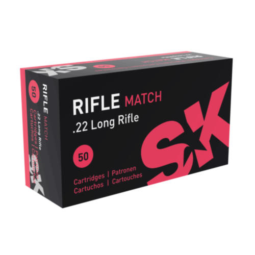 SK Ammunition Rifle Match Ammo, 22LR 40 Grain, 50 Rounds