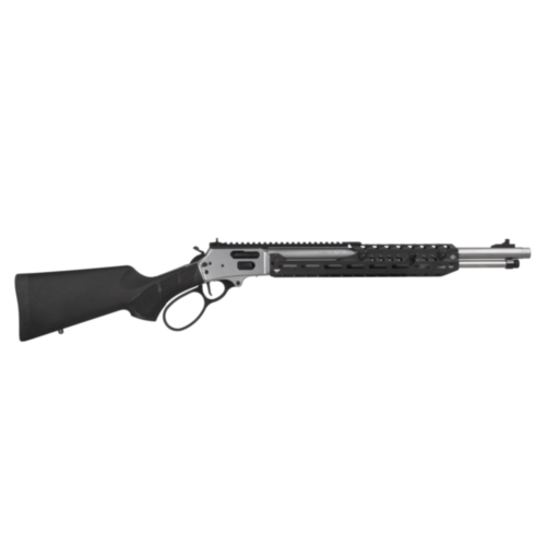 Smith & Wesson 1854 Stainless Lever Action Rifle, 19.25" Barrel, RPP PewView Handguard, Synthetic Stock, 357 MAG