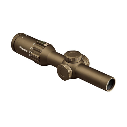 Sig Sauer Optics, TANGO6T Riflescope, 1-6X24 FFP, 556/762 Horseshoe Illuminated Reticle, FDE, MRAD