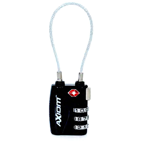 AXIOM XCL9 Combo Padlock, Short Cable