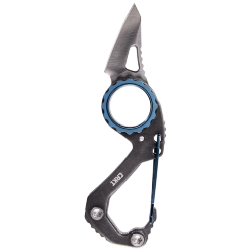 CRKT Compano Carabiner, 8Cr13MoV Sheepsfoot, Blue