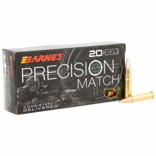 Barnes Ammo, Precision Match 300 Blackout 220 Grain Match Burner OTM BT, 20 Rounds