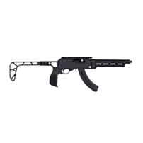 Black Collar Arms, Texas Typewriter SBR, 10.0" Barrel, Fixed Stock, 4 Slot M-Lok Handguard, Black, 22LR