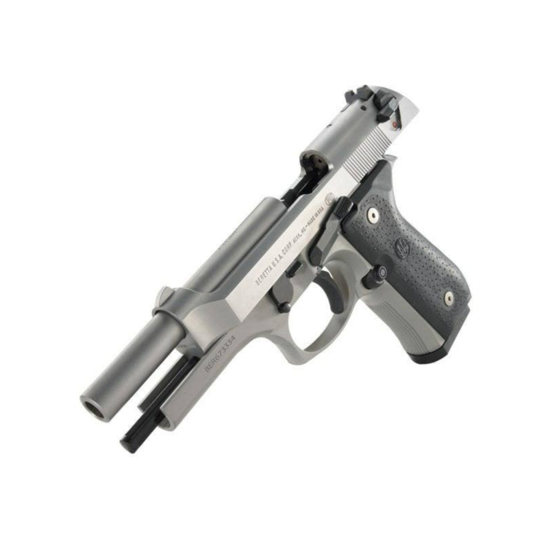 Beretta 92FS, 4.90” Barrel, Stainless, 9mm