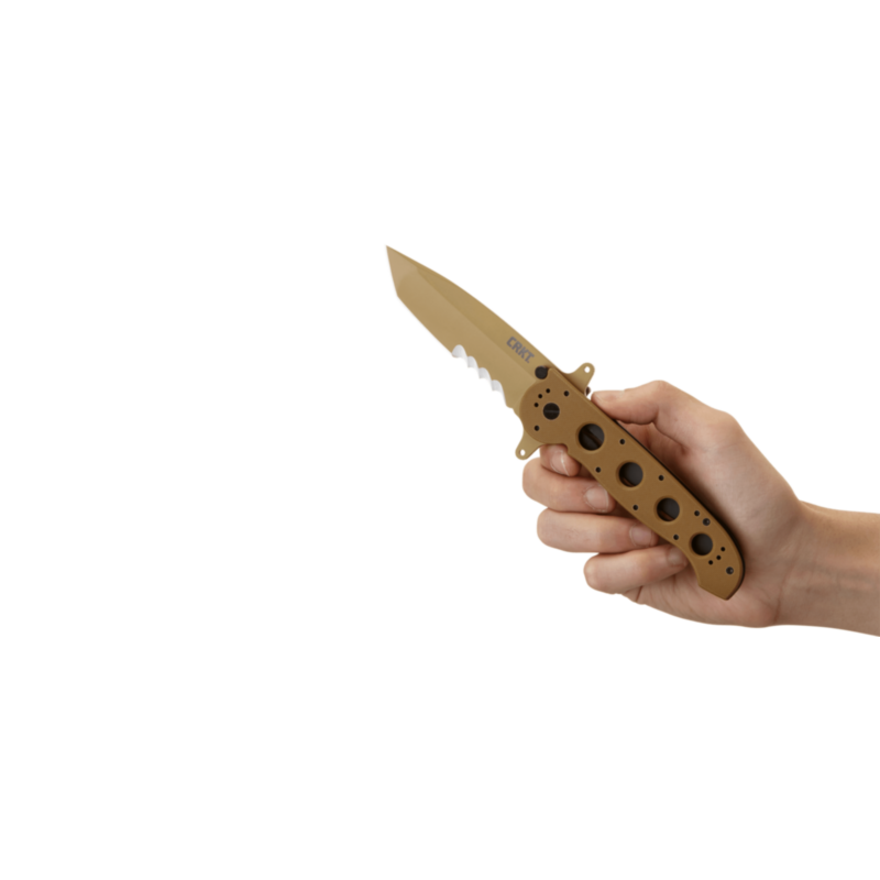 CRKT M16 Special Forces, Tanto, Veff Serrations, Desert Sand