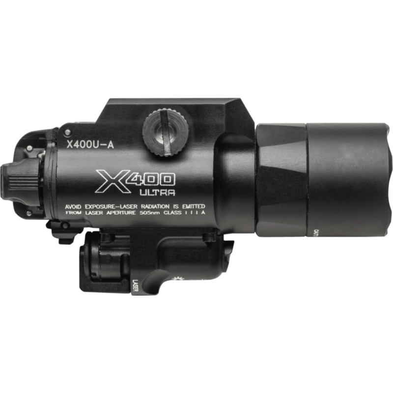 SureFire X400U Ultra Weapon Light, 1000 Lumens, 5.0 mW Green Laser