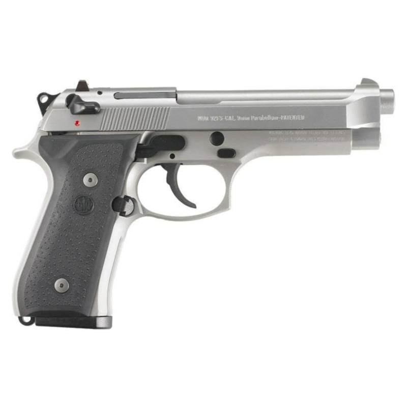 Beretta 92FS, 4.90” Barrel, Stainless, 9mm
