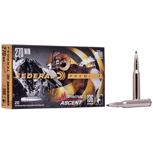 Federal Ammo, 270 Win 136 Grain Terminal Ascent, 20 Rounds — RDSC