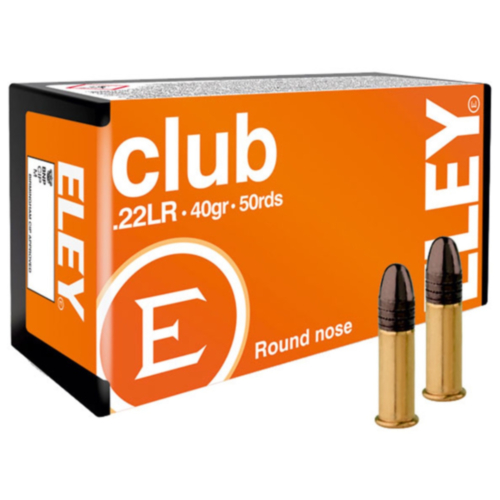 Eley Club Ammo, 22LR 40 Grain, 50 Rounds