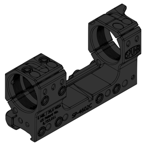 Spuhr ISMS Optic Mount, Gen3, High, 34mm, 20 MOA