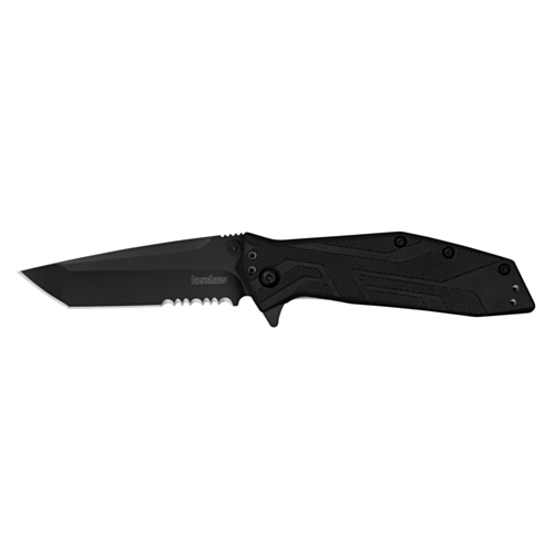 Kershaw Knives, Brawler, Serrated, Black