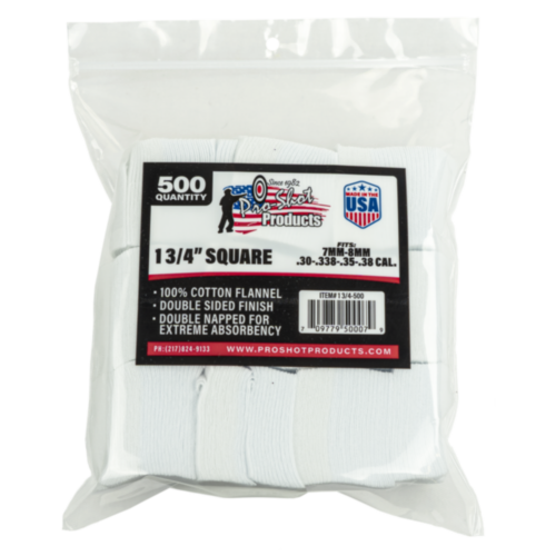 ProShot Patches 7mm - .38 Cal/6mm 1-3/4" 500 Count