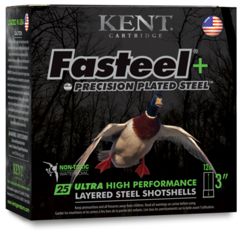 Kent Cartridge, Fasteel+ 12GA 3", BB & 2 Shot, 1-1/4oz, 1450FPS, Steel, 25 Rounds — RDSC