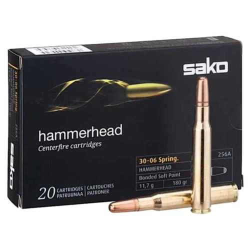 Sako Ammo, 30/06 Sprg Super Hammerhead 180 Grain, 20 Rounds
