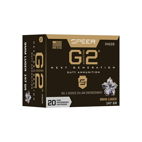 Speer Ammo, LE Gold Dot G2 9mm 147 Grain HP, 20 Rounds — RDSC