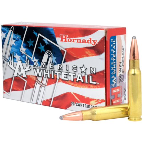 Hornady Ammo, 308 Win 150 Grain Interlock SP, American Whitetail, 20 Rounds — RDSC