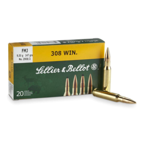 Sellier & Bellot Ammo, 308 Win 147 Grain FMJ, 20 Rounds — RDSC