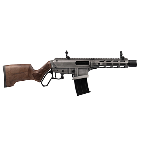 EGE Arms LEVAR12S Lever Action Shotgun, 10.6" Barrel, Walnut Stock, Distressed Gray Cerakote, 12GA