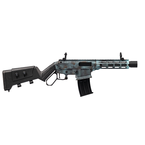 EGE Arms LEVAR12S Lever Action Shotgun, 10.6" Barrel, Black Synthetic Stock, Rusted Blue Cerakote, 12GA